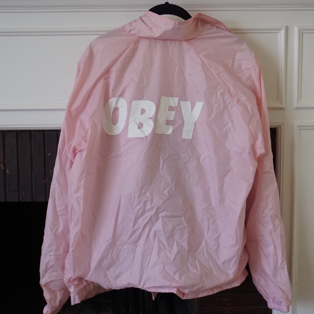 bubblegum pink obey jacket